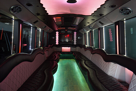 Party bus with flat screen TVs